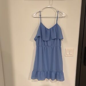 Blue Ruffled Kids Dress